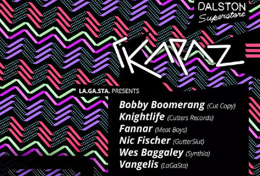 La.Ga.Sta. presents: “ΓΚΑΡΑΖ” w/ Cut Copy’s Bobby Boomerang & Knightlife